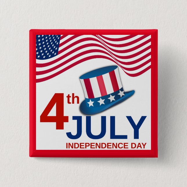 Fourth of July Celebration Button (Front)