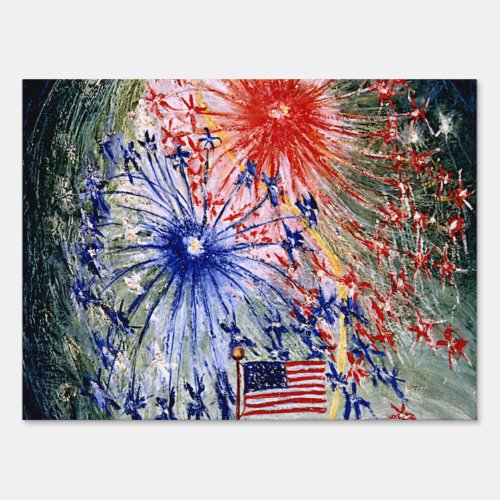 Fourth of July Celebration fine art Sign