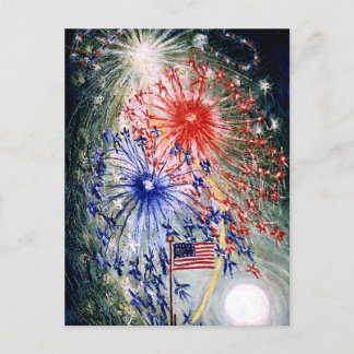 Fourth of July Celebration Holiday Postcard