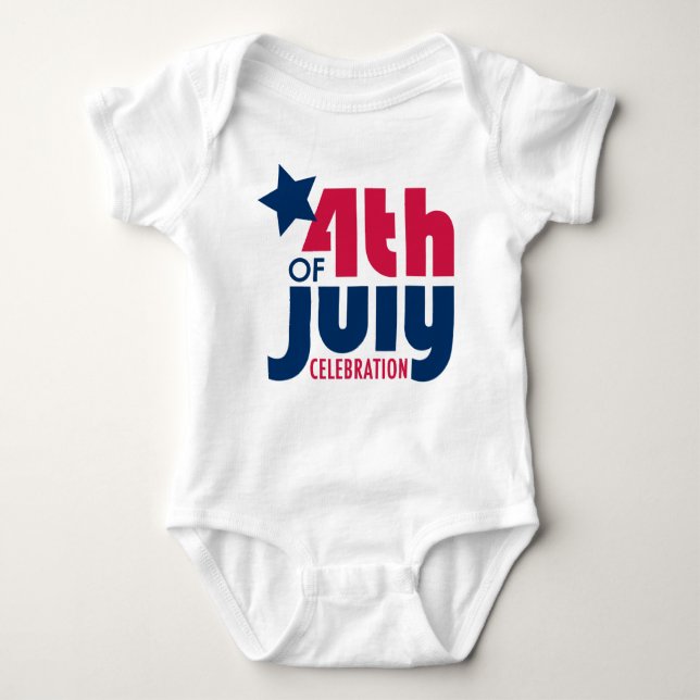 Fourth of July Celebration T-Shirt Baby Bodysuit (Front)