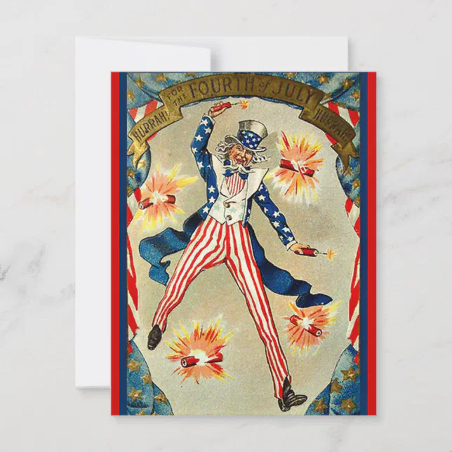 Fourth of July Celebration - Uncle Sam Card | Zazzle