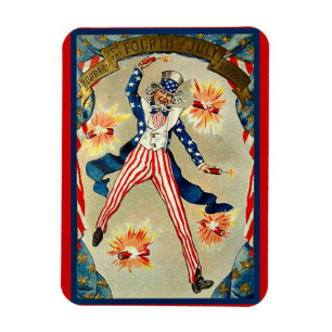Fourth of July Celebration - Uncle Sam, Magnet