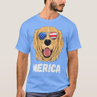 Fourth Of July Dog American Flag July 4th Labrador T-Shirt