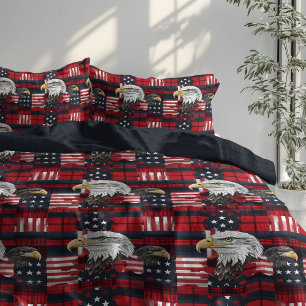 Fourth of July Duvet Eagle Glory for Patriots Cover