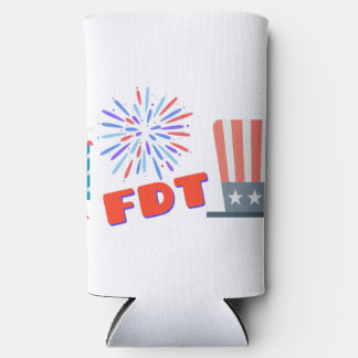 Fourth of July FDT Foxtrot Delta Tango  Seltzer Can Cooler