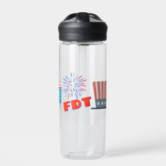 Fourth of July FDT Foxtrot Delta Tango  Water Bottle