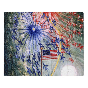 Fourth of July, fine art painting Jigsaw Puzzle