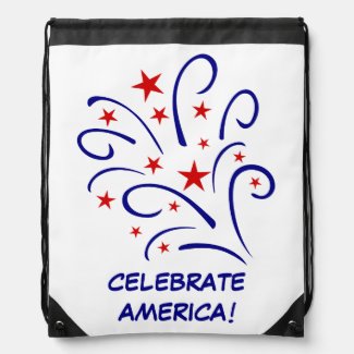 Fourth of July Fireworks Cinch Bags