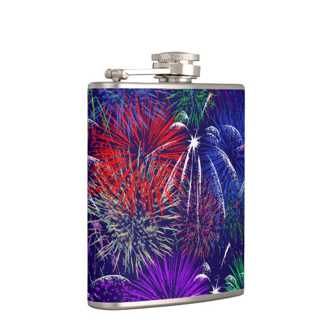 Fourth of July Fireworks  Flask (Right)