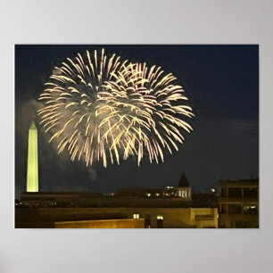 Fourth of July Fireworks Washington DC Poster