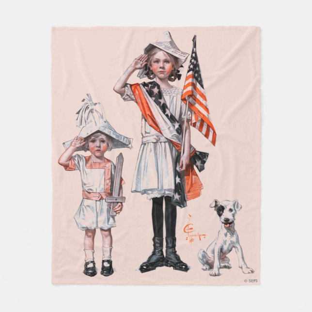 Fourth of July Fleece Blanket (Front)