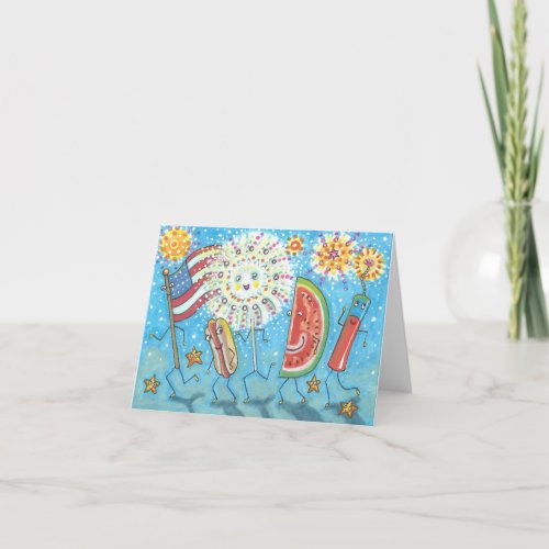 FOURTH OF JULY GANG NOTE CARD Blank