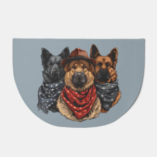 Fourth Of July German Shepherd Dogs Doormat