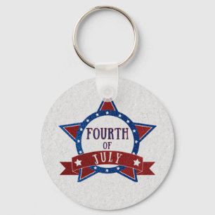 Fourth Of July Glitter Keychain