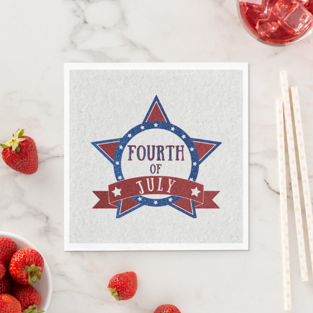Fourth Of July Glitter Napkins (Insitu)
