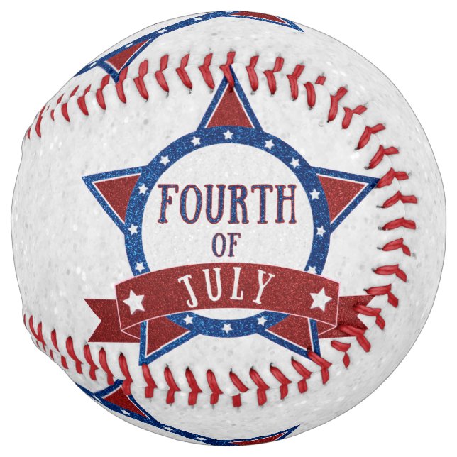 Fourth Of July Glitter Softball (Front Right)