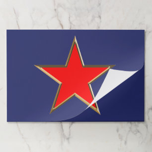 Fourth of July gold red white blue star placemats