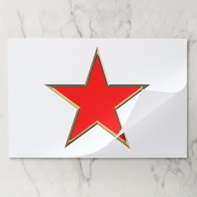 Fourth of July gold red white star placemats (Folded)