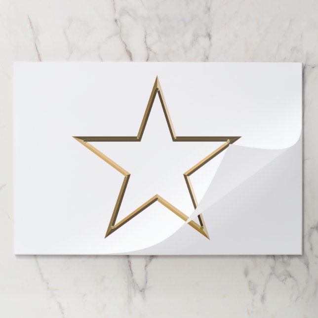 Fourth of July gold white star paper placemats (Folded)