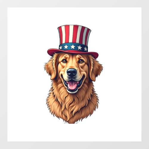 Fourth of July Golden Retriever Vintage Shirt 4 Floor Decals