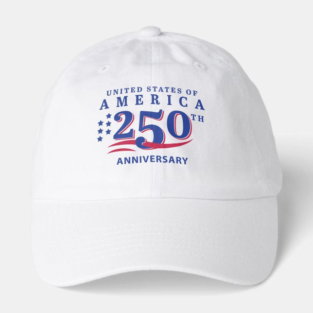 Fourth of July Golf Dad USA 250th Anniversary Hat (Front)