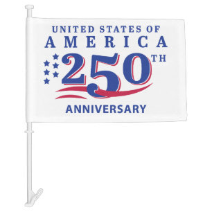 Fourth of July Golf Scramble USA 250th Anniversary Car Flag