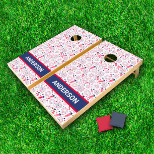 Fourth of July Independence Day BBQ Celebration Cornhole Set