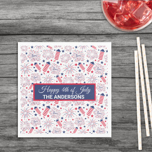 Fourth of July Independence Day BBQ Celebration Napkins