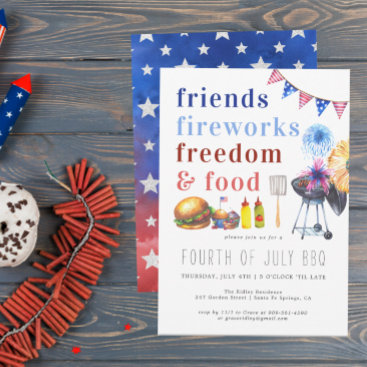 Fourth of July | Independence Day BBQ Party Invitation