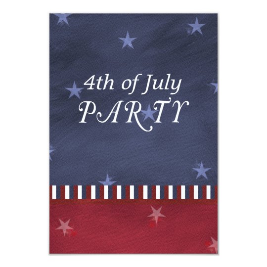 Fourth of July Independence Day Custom Party Card