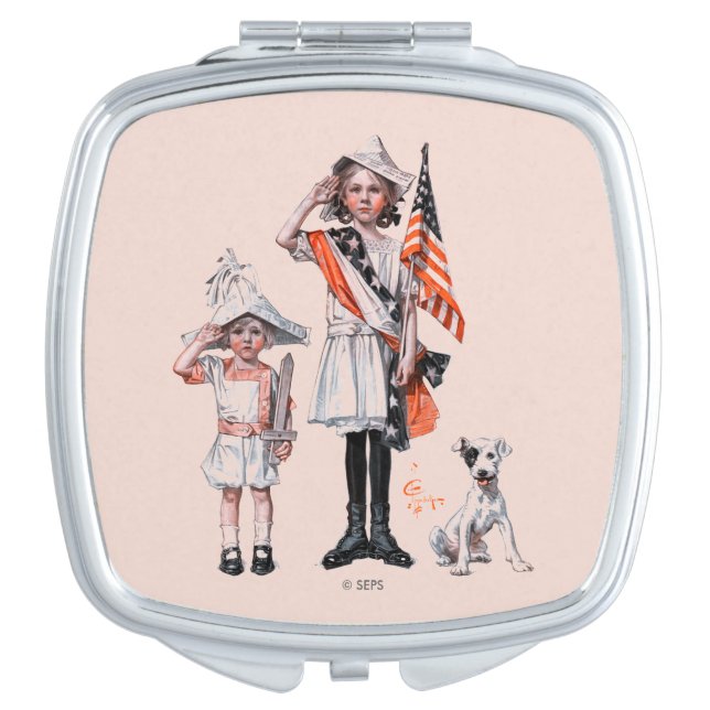 Fourth of July Makeup Mirror (Front)