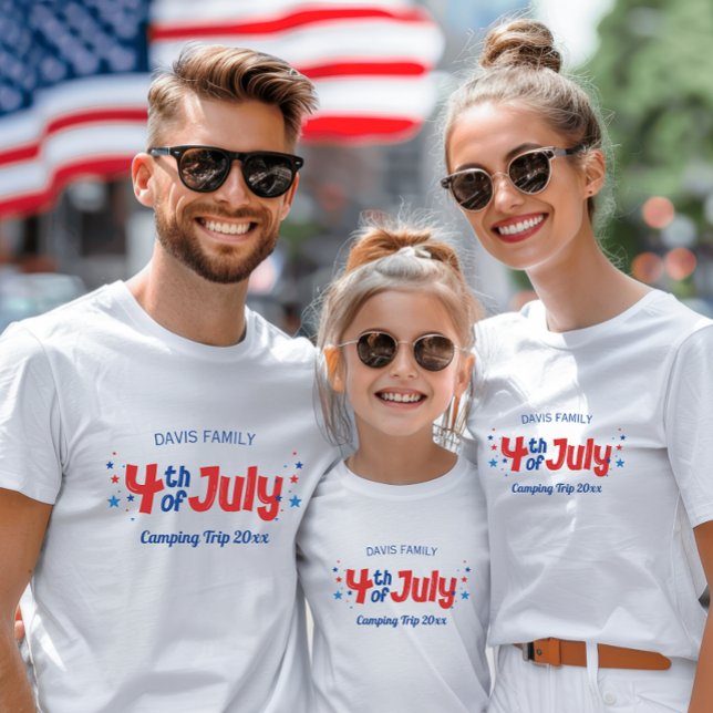Fourth of July Matching Family Red White Blue T-Shirt (Creator Uploaded)