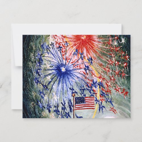 Fourth of July Number 1 fine art painting Card