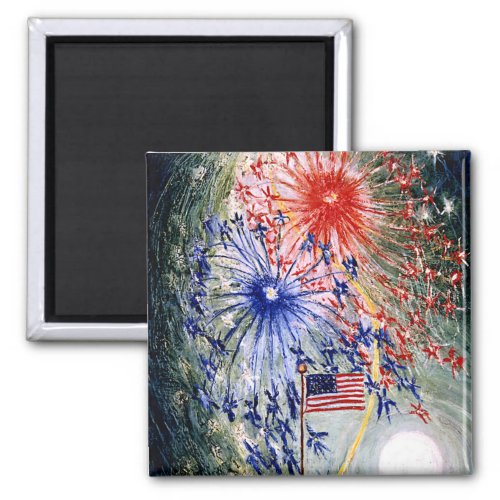 Fourth of July Number 1 fine art painting Magnet