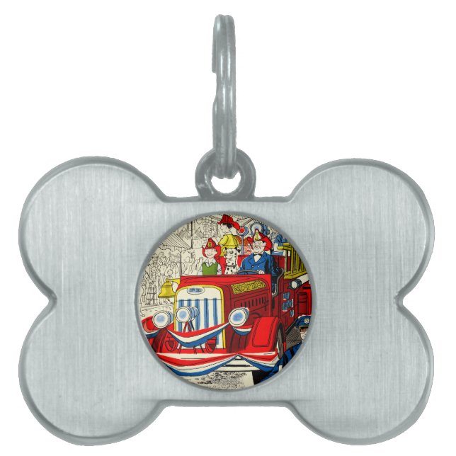 Fourth of July Parade Pet Name Tag (Front)
