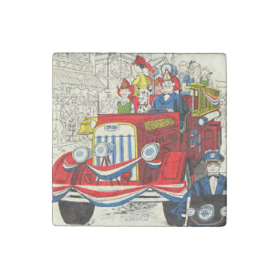 Fourth of July Parade Stone Magnet