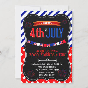Fourth of July party invitation