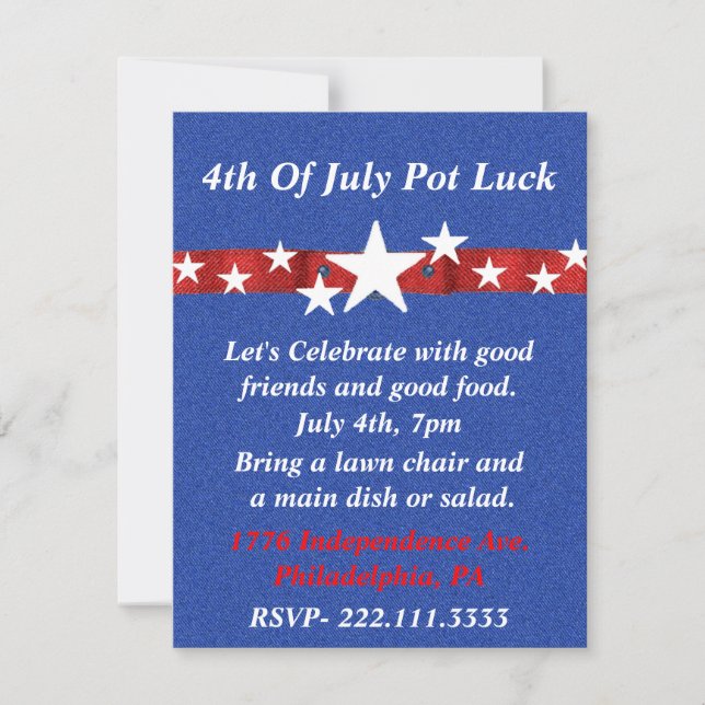 Fourth of July Party Invitation (Front)