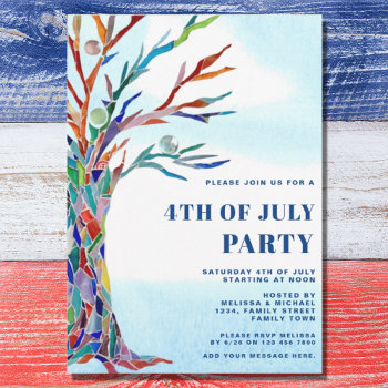 Fourth Of July Party Invitation by SewMosaic at Zazzle