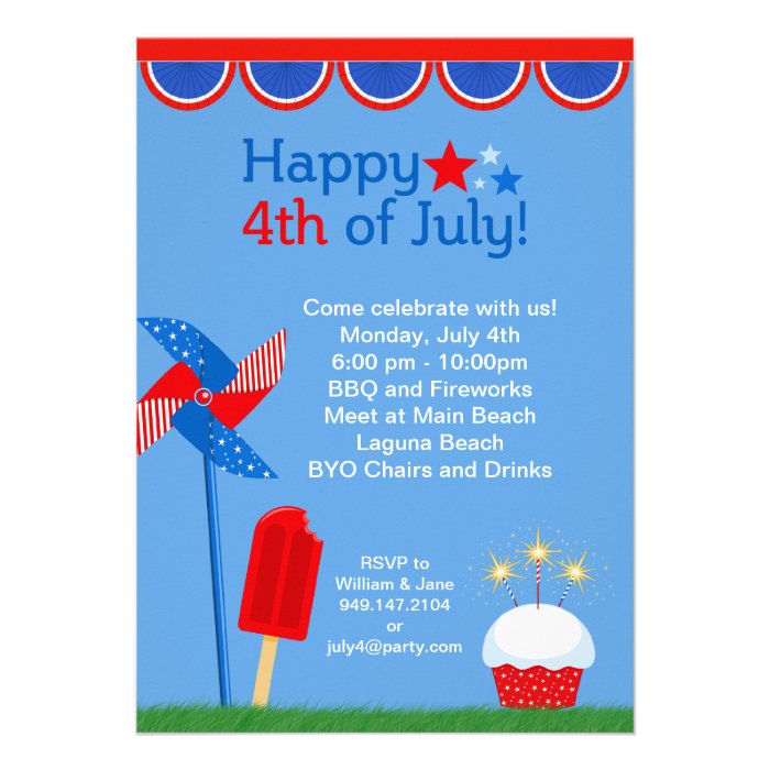 Fourth of July Party Invitation