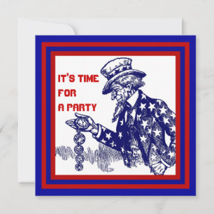 Fourth of July PARTY INVITATION ~ EZ2 CUSTOMIZE