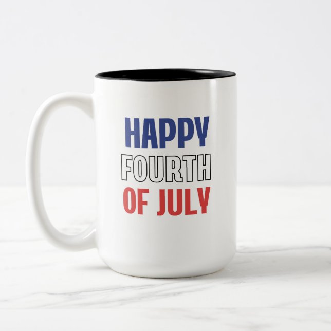 Fourth of July Patriotic Mug  (Left)