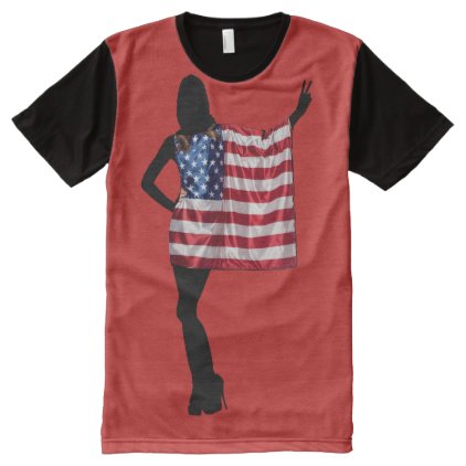 Fourth of July (Patriotic Woman) All-Over-Print Shirt