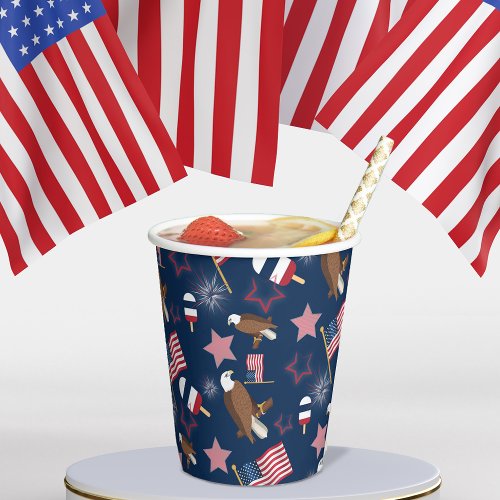 Fourth Of July Pattern Paper Cups