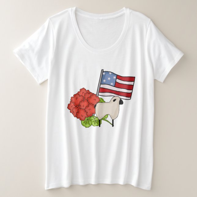 Fourth of July Plus Size t-shirt (Design Front)
