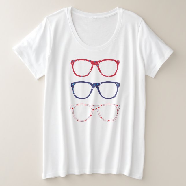 Fourth of July Plus Size t-shirt (Design Front)