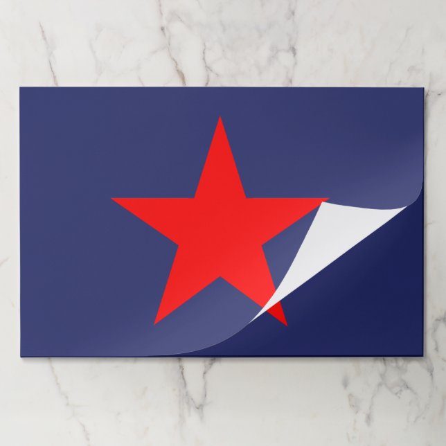 Fourth of July red blue star paper placemats (Folded)