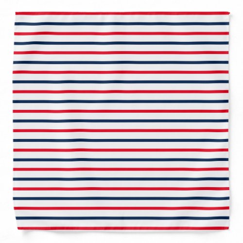 Fourth of July red white blue patriotic stripes Bandana