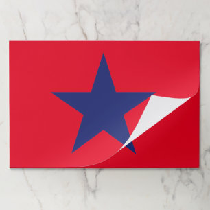 Fourth of July red white blue star placemats
