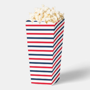 Fourth of July red white blue stripes patriotic Favor Boxes